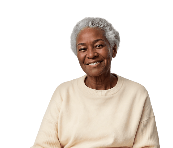 Smiling elderly woman